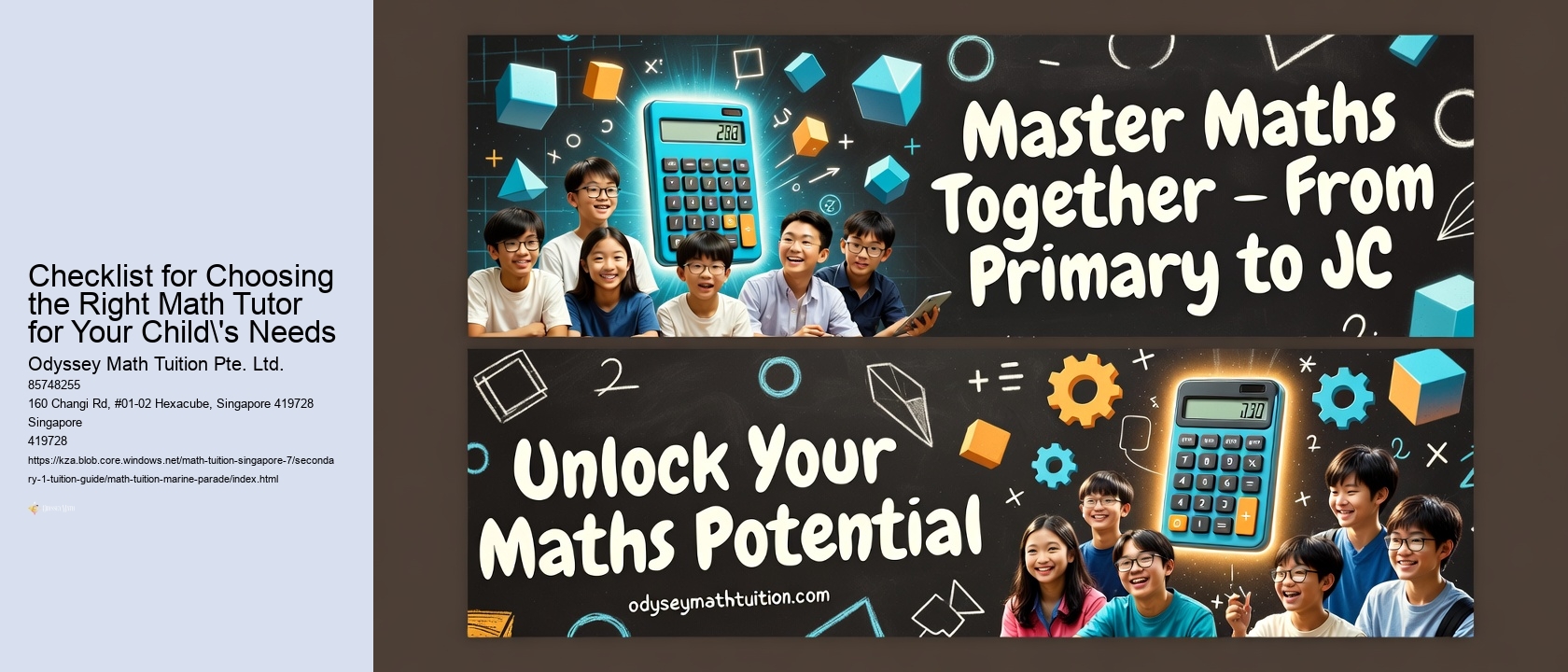 Checklist for Choosing the Right Math Tutor for Your Child's Needs