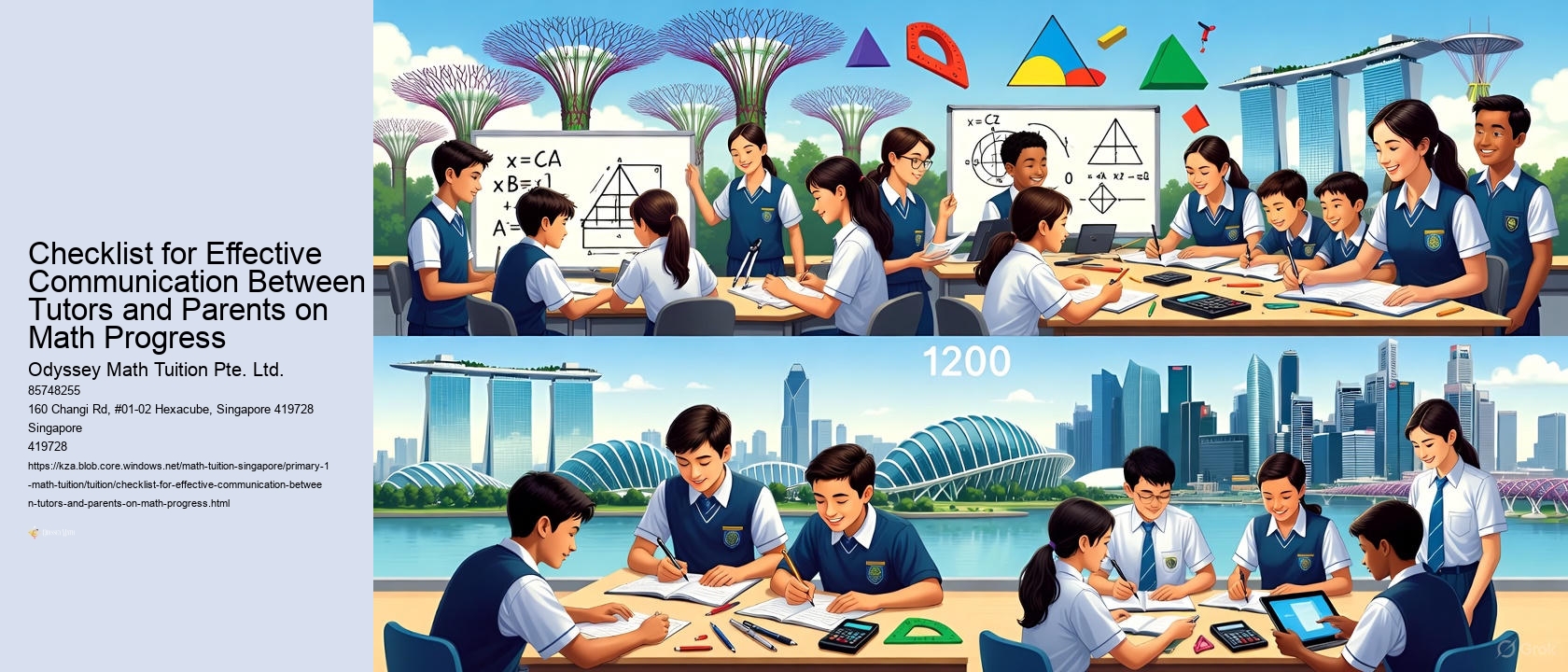 Checklist for Effective Communication Between Tutors and Parents on Math Progress