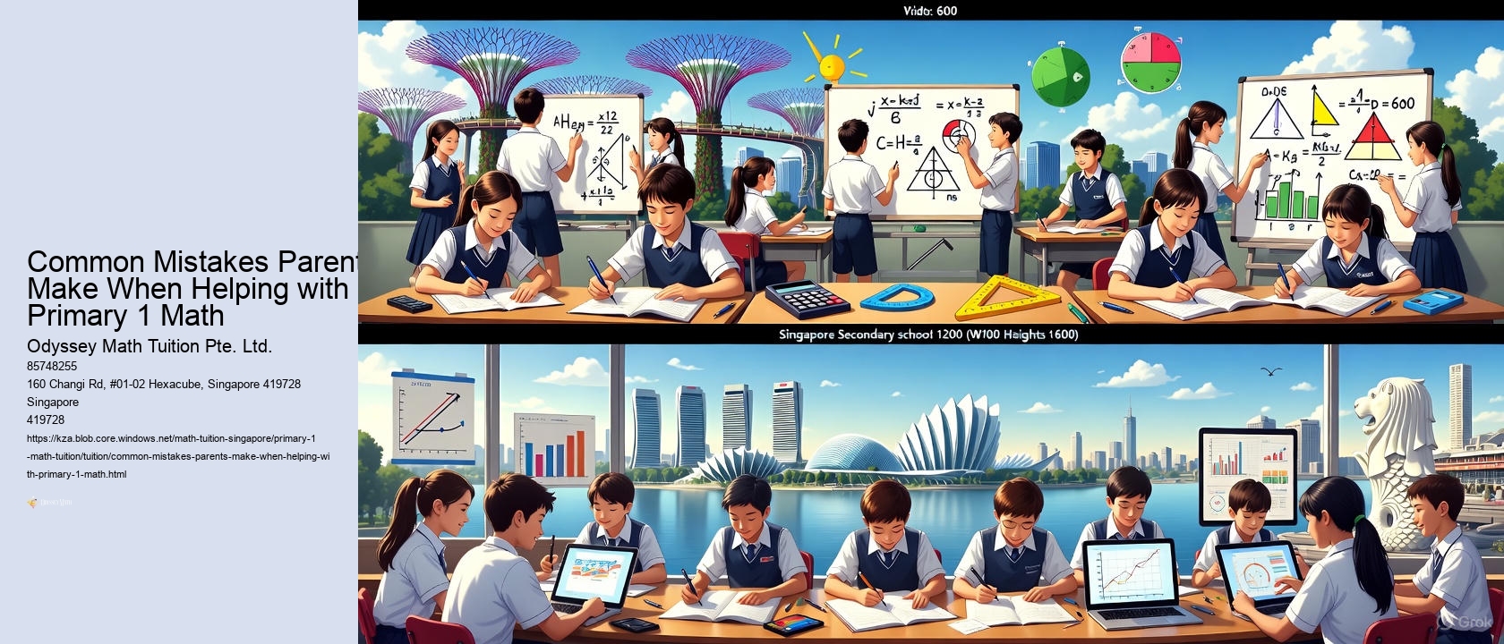 Common Mistakes Parents Make When Helping with Primary 1 Math