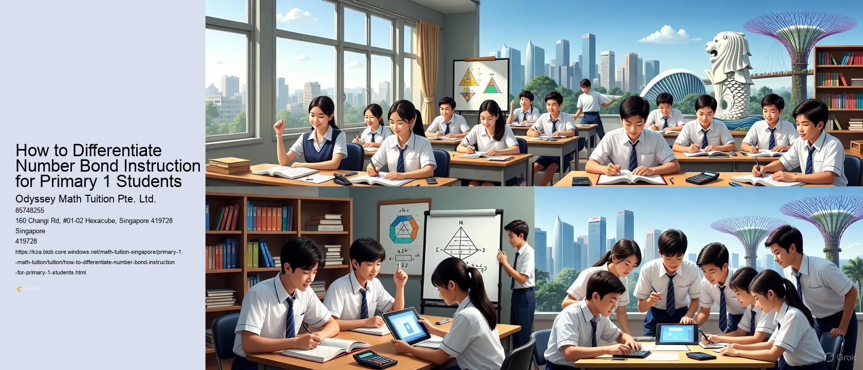 How to Differentiate Number Bond Instruction for Primary 1 Students