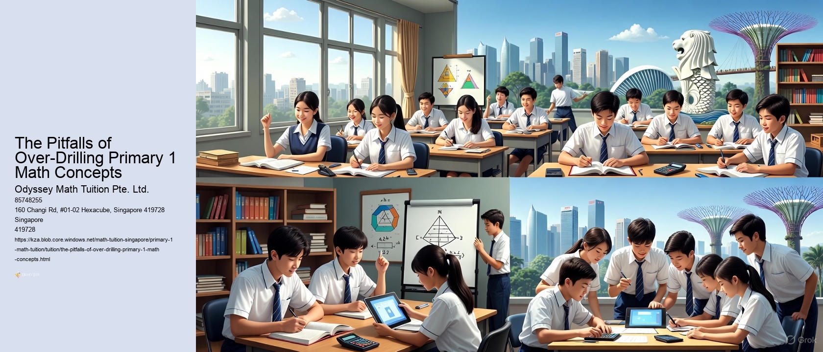 The Pitfalls of Over-Drilling Primary 1 Math Concepts