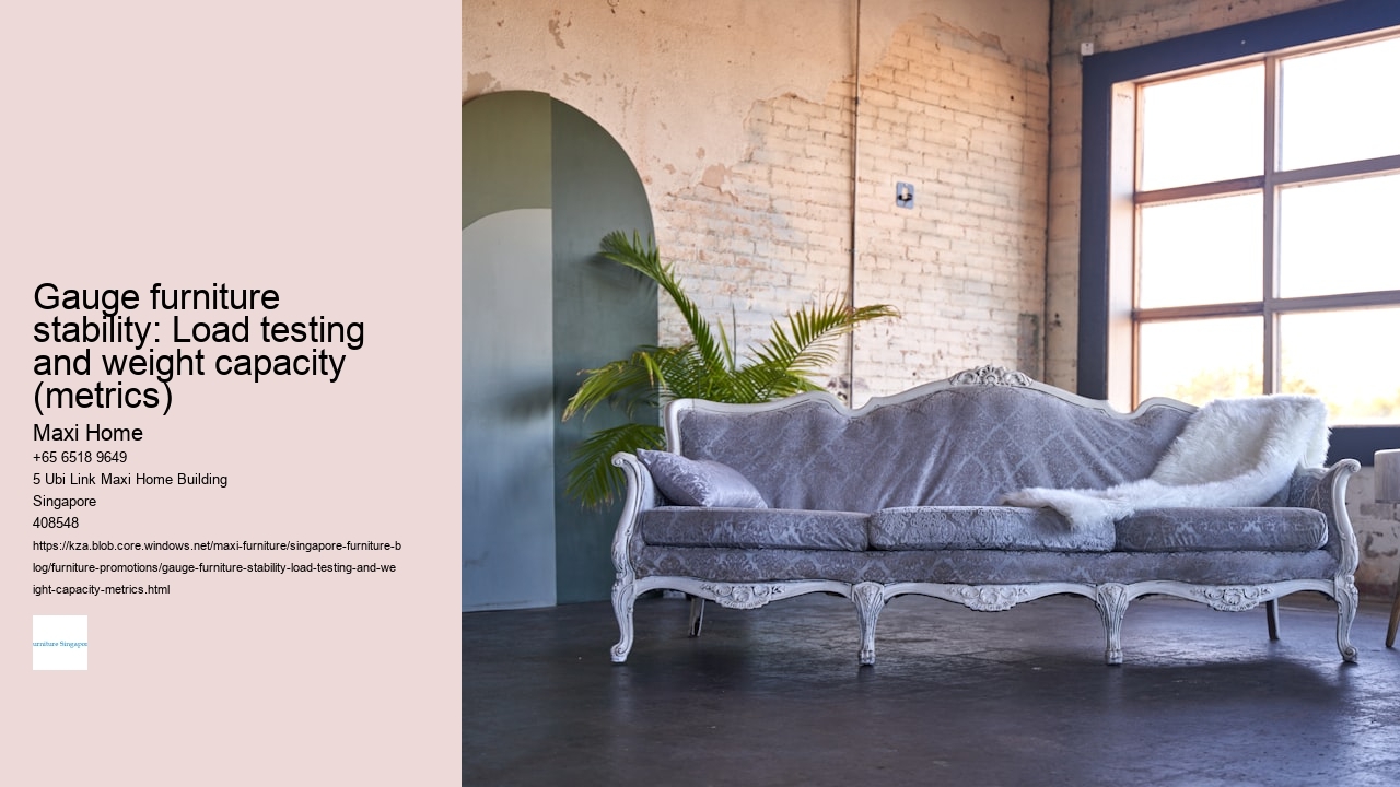 Gauge furniture stability: Load testing and weight capacity (metrics)