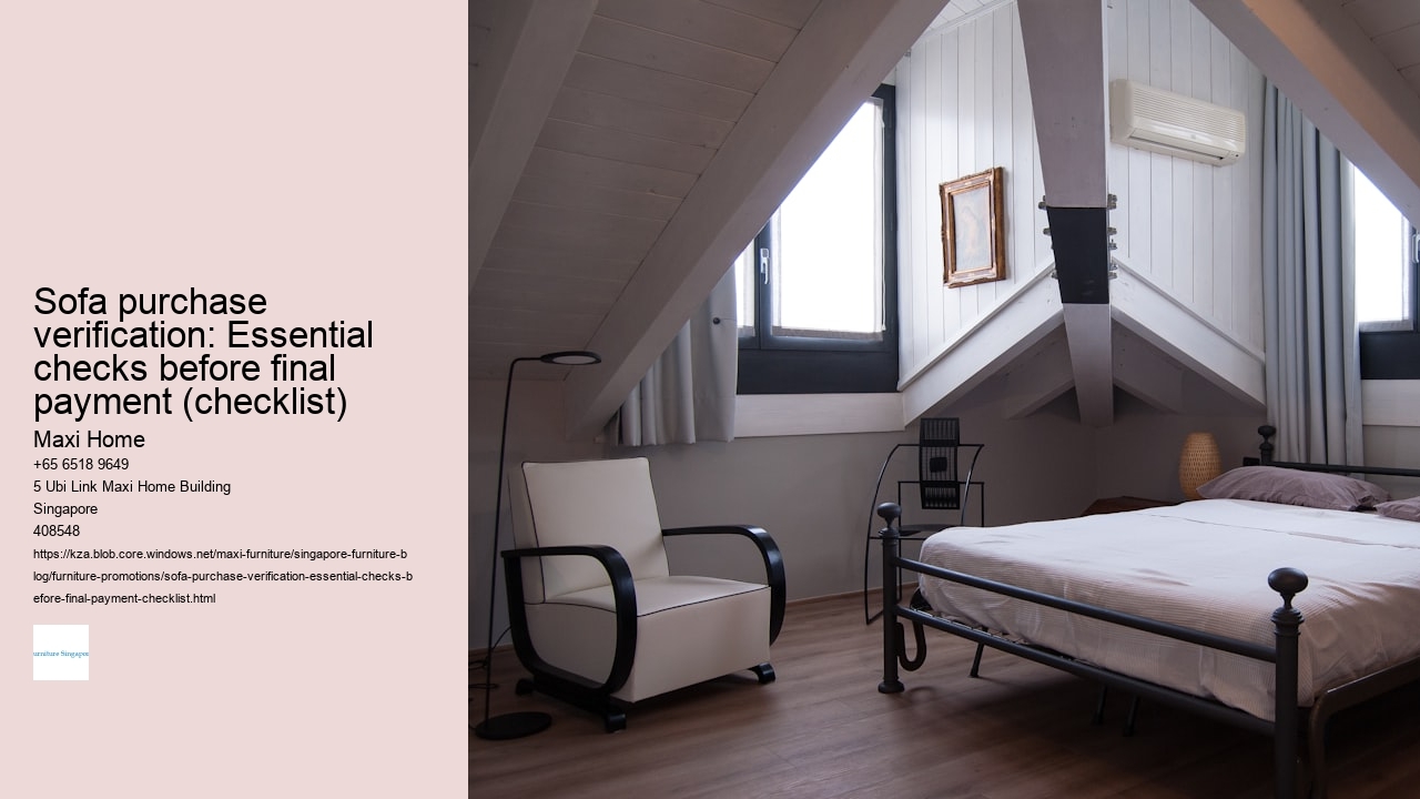 Sofa purchase verification: Essential checks before final payment (checklist)