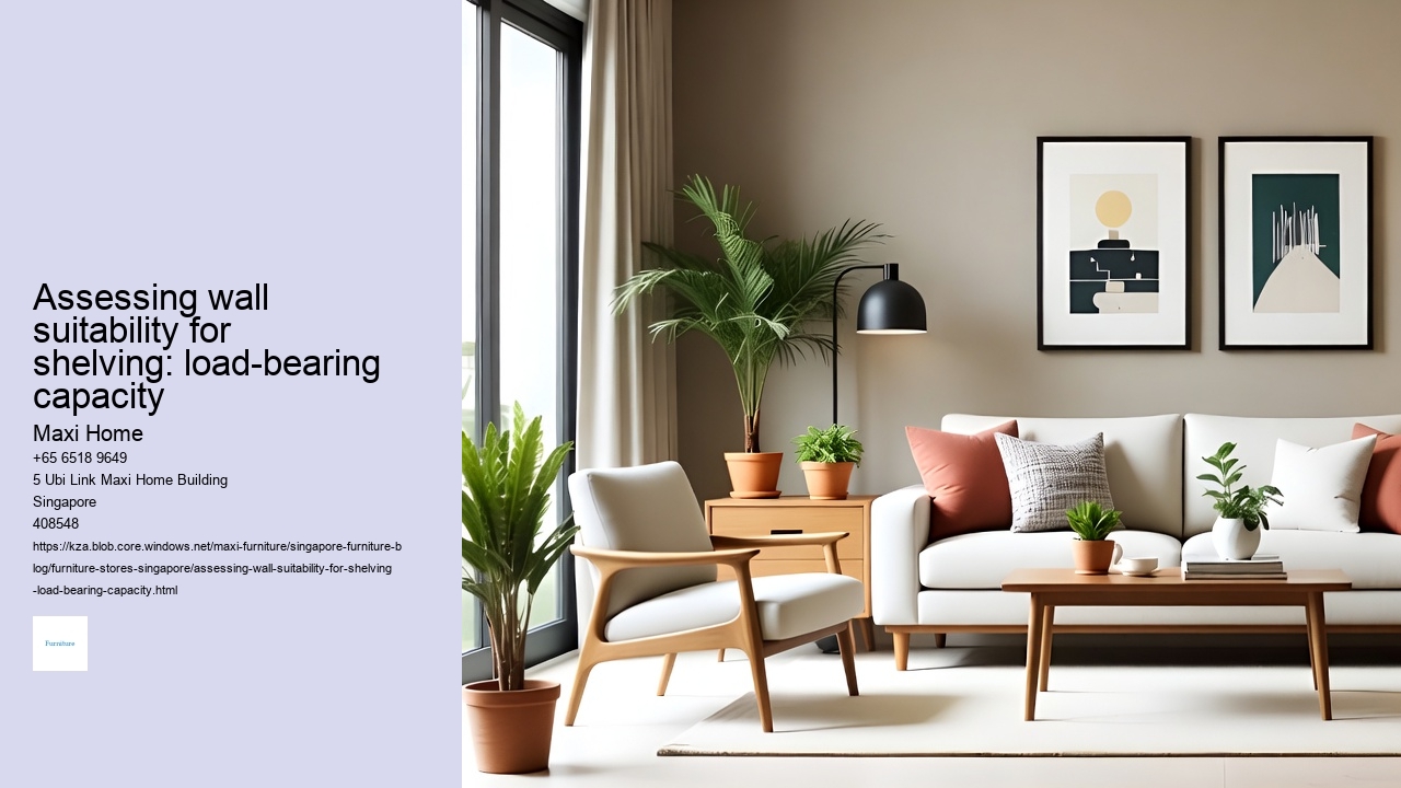 Assessing wall suitability for shelving: load-bearing capacity