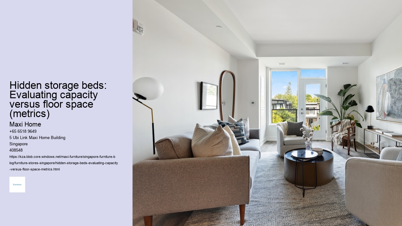 Hidden storage beds: Evaluating capacity versus floor space (metrics)
