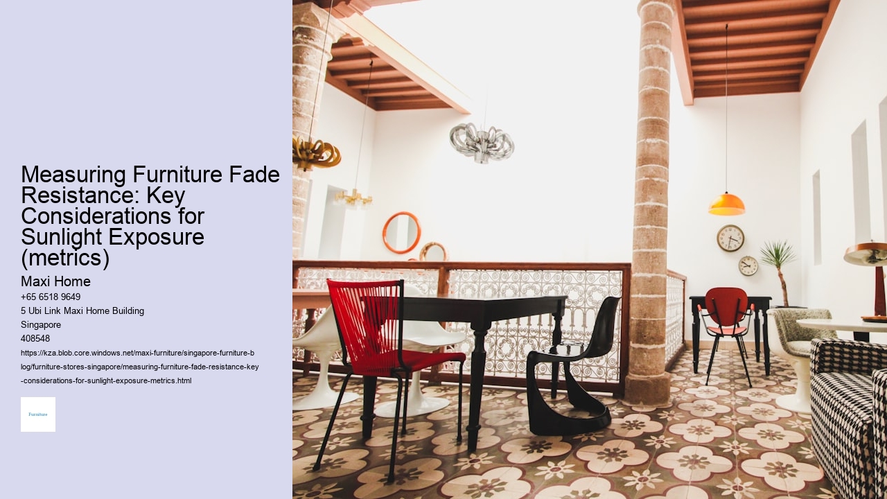 Measuring Furniture Fade Resistance: Key Considerations for Sunlight Exposure (metrics)