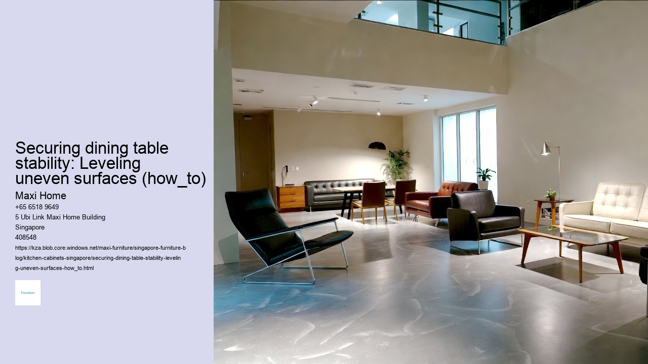 Securing dining table stability: Leveling uneven surfaces (how_to)