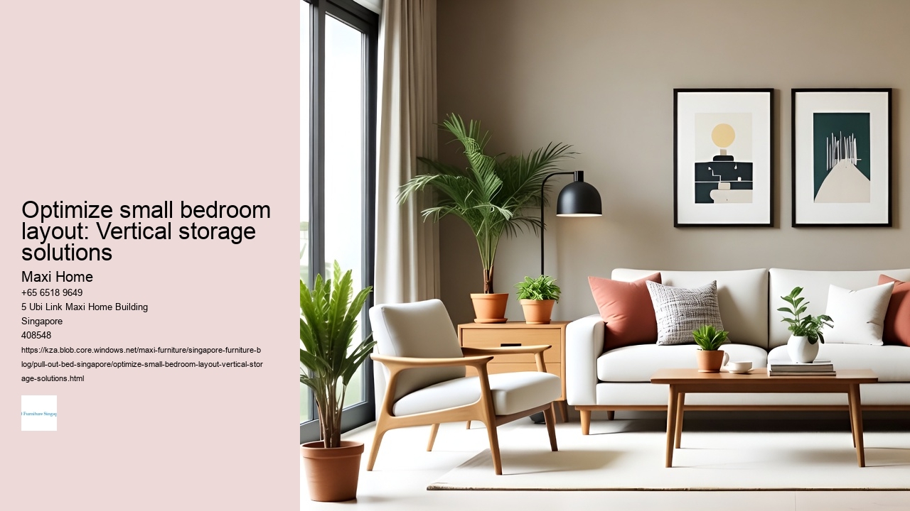 Optimize small bedroom layout: Vertical storage solutions