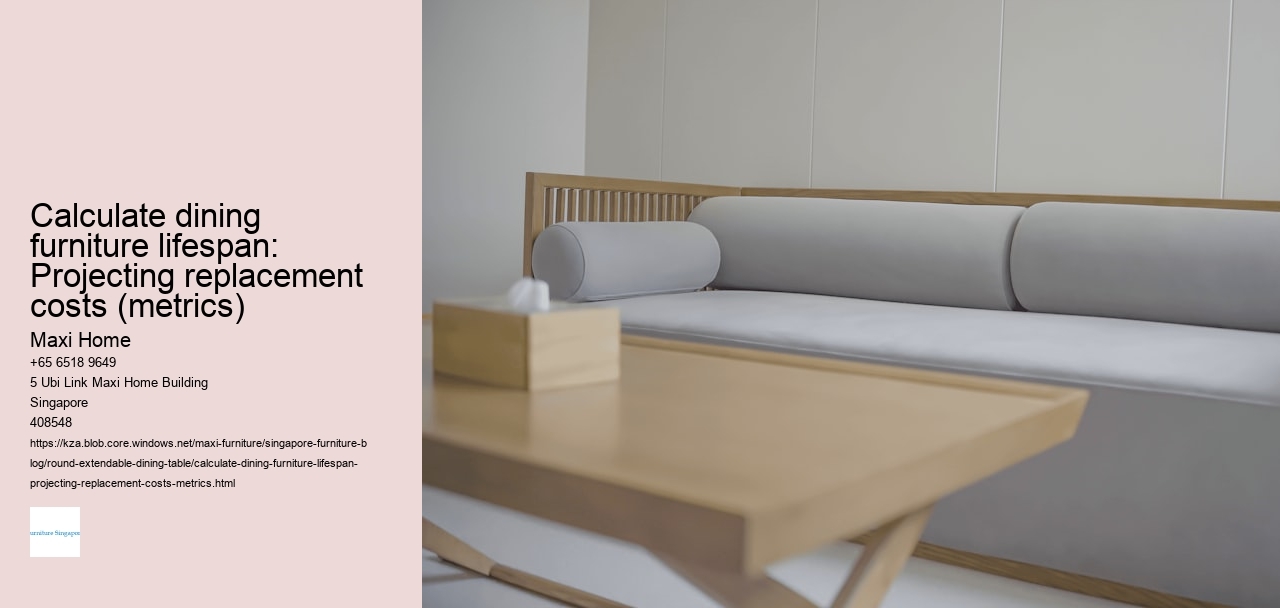 Calculate dining furniture lifespan: Projecting replacement costs (metrics)