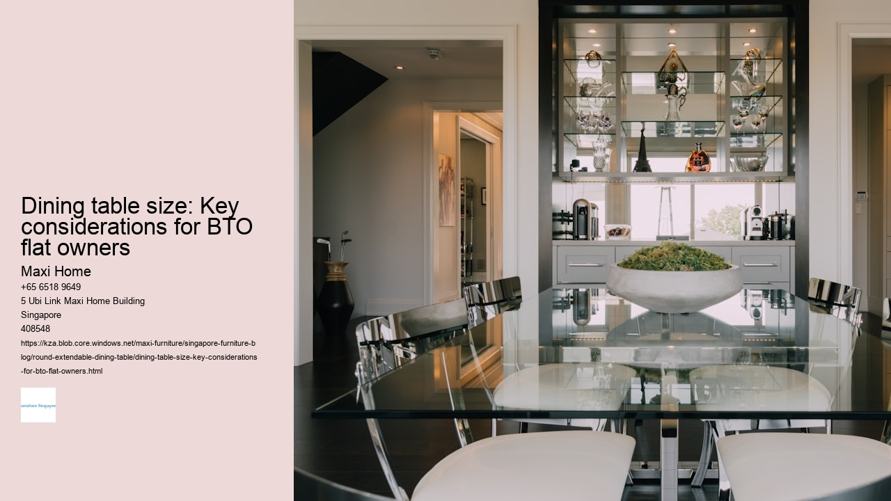 Dining table size: Key considerations for BTO flat owners