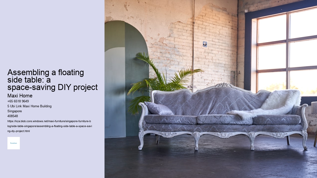 Assembling a floating side table: a space-saving DIY project