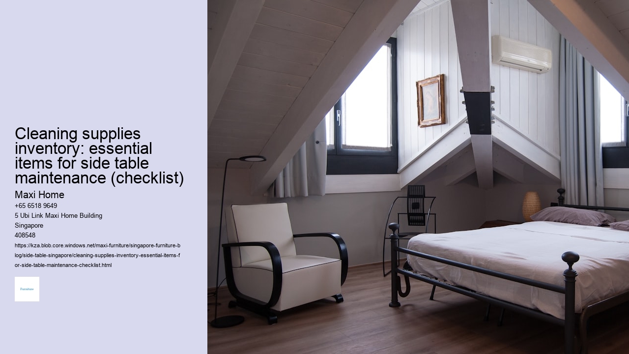 Cleaning supplies inventory: essential items for side table maintenance (checklist)
