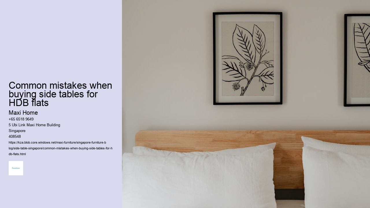 Common mistakes when buying side tables for HDB flats