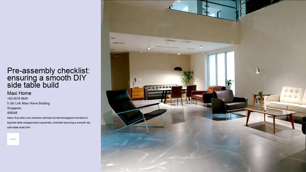 Pre-assembly checklist: ensuring a smooth DIY side table build