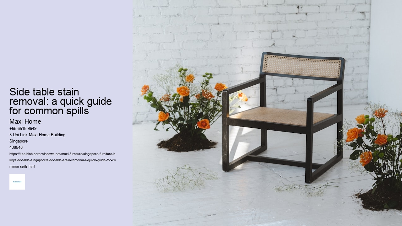 Side table stain removal: a quick guide for common spills