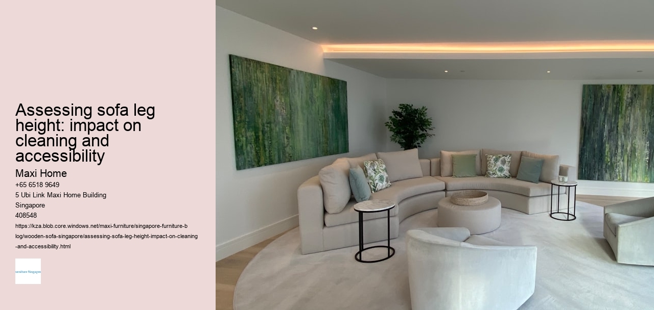 Assessing sofa leg height: impact on cleaning and accessibility