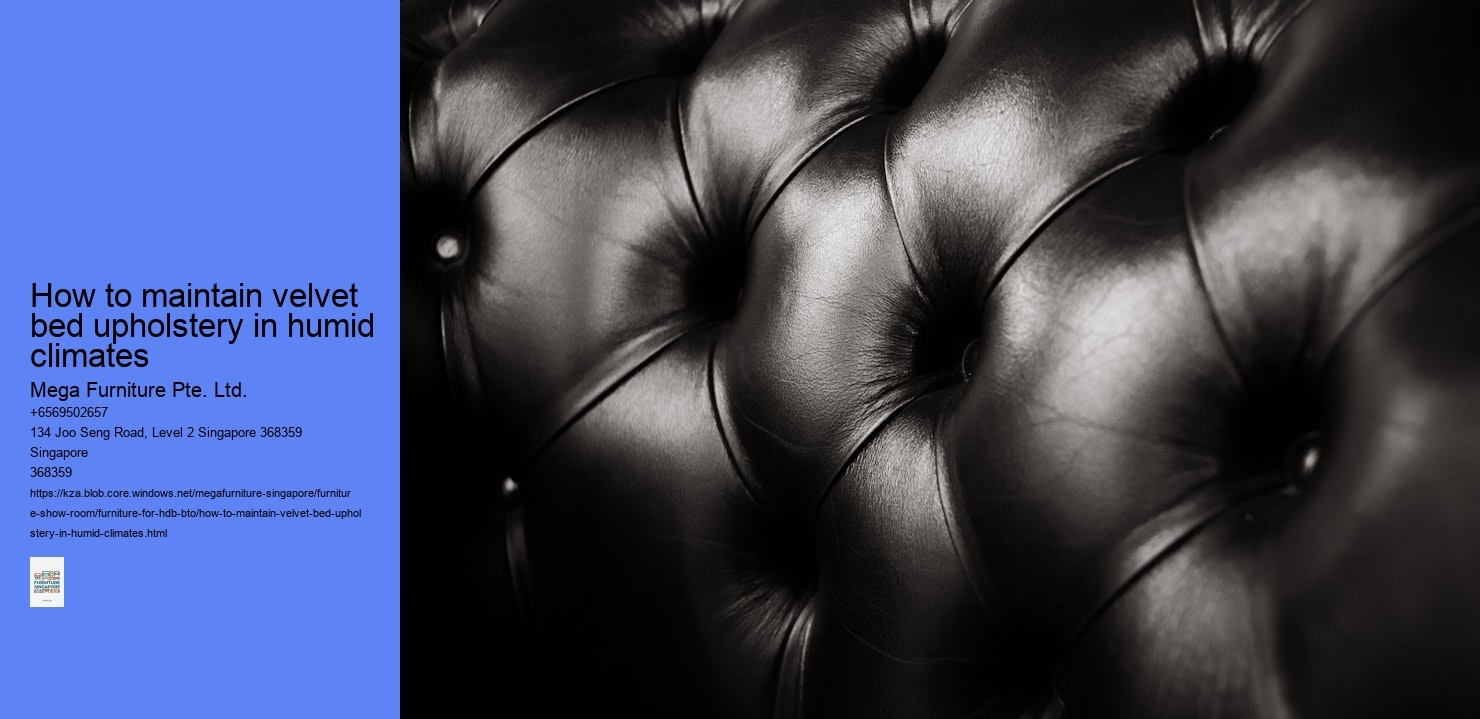 How to maintain velvet bed upholstery in humid climates