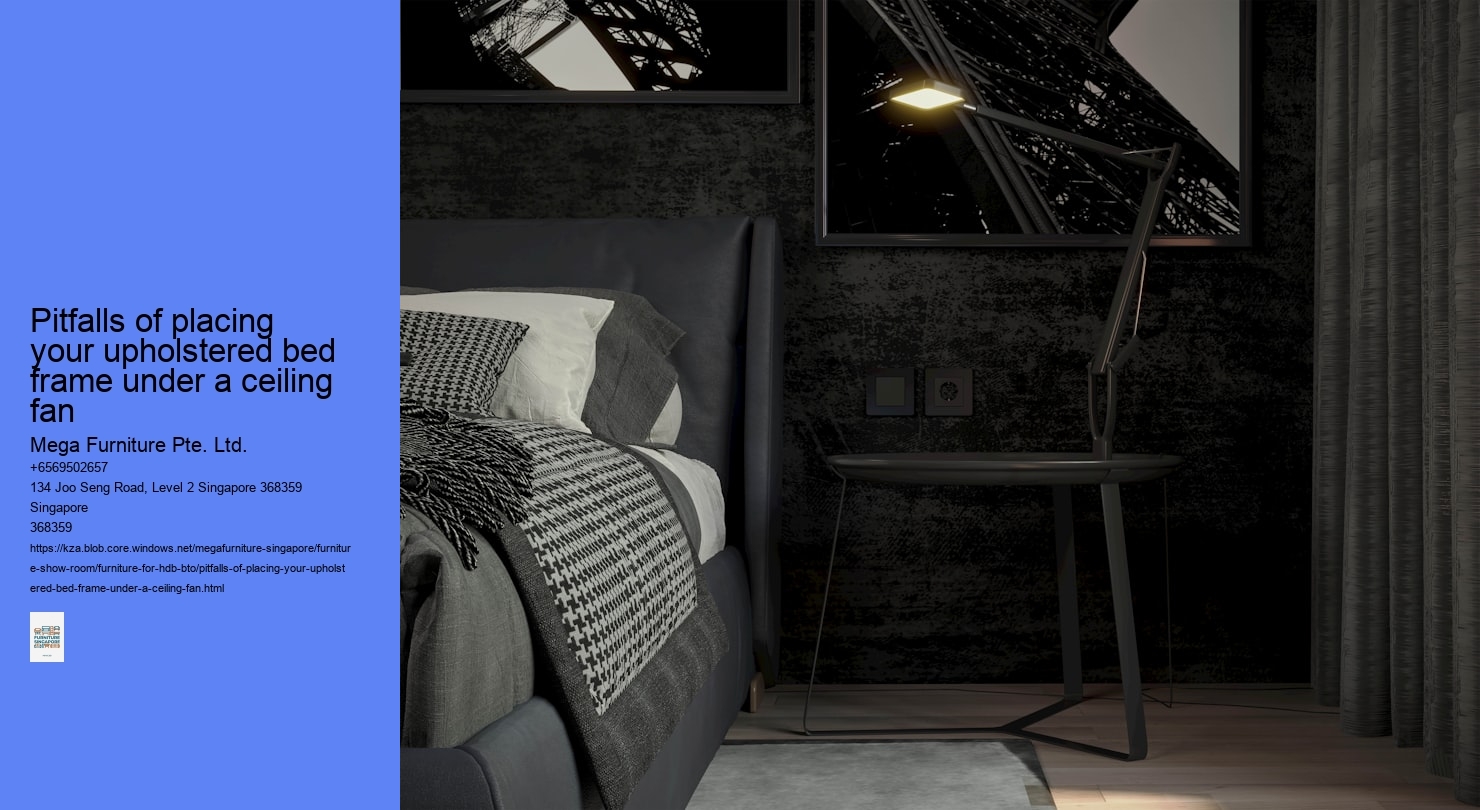 Pitfalls of placing your upholstered bed frame under a ceiling fan