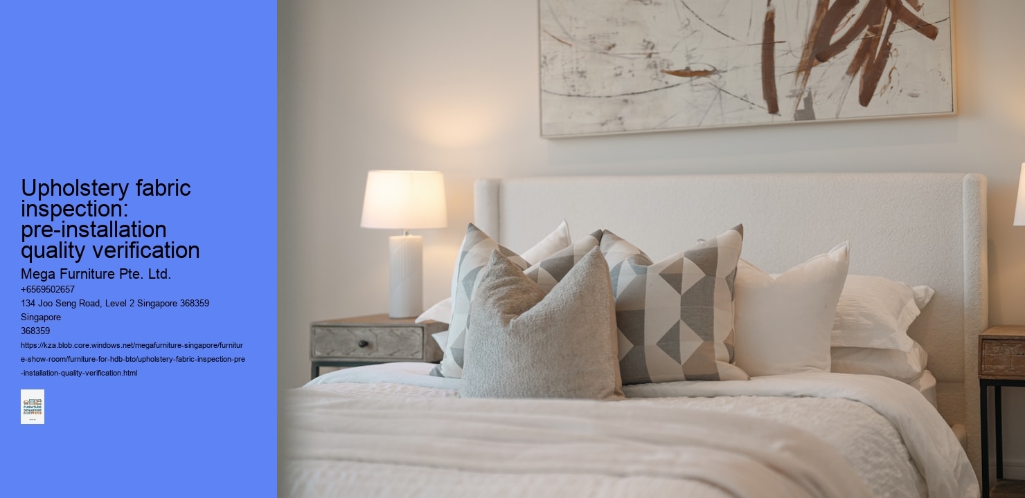 Upholstery fabric inspection: pre-installation quality verification