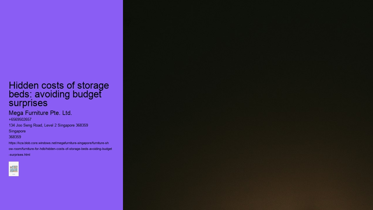 Hidden costs of storage beds: avoiding budget surprises