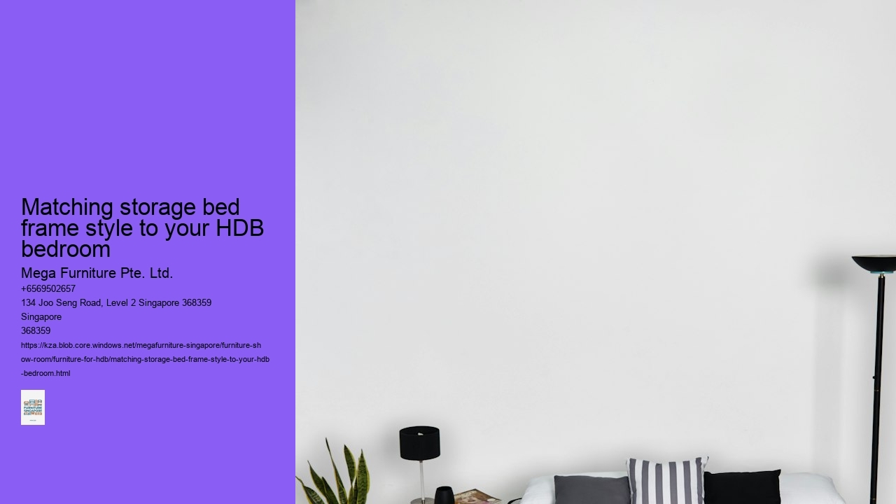 Matching storage bed frame style to your HDB bedroom