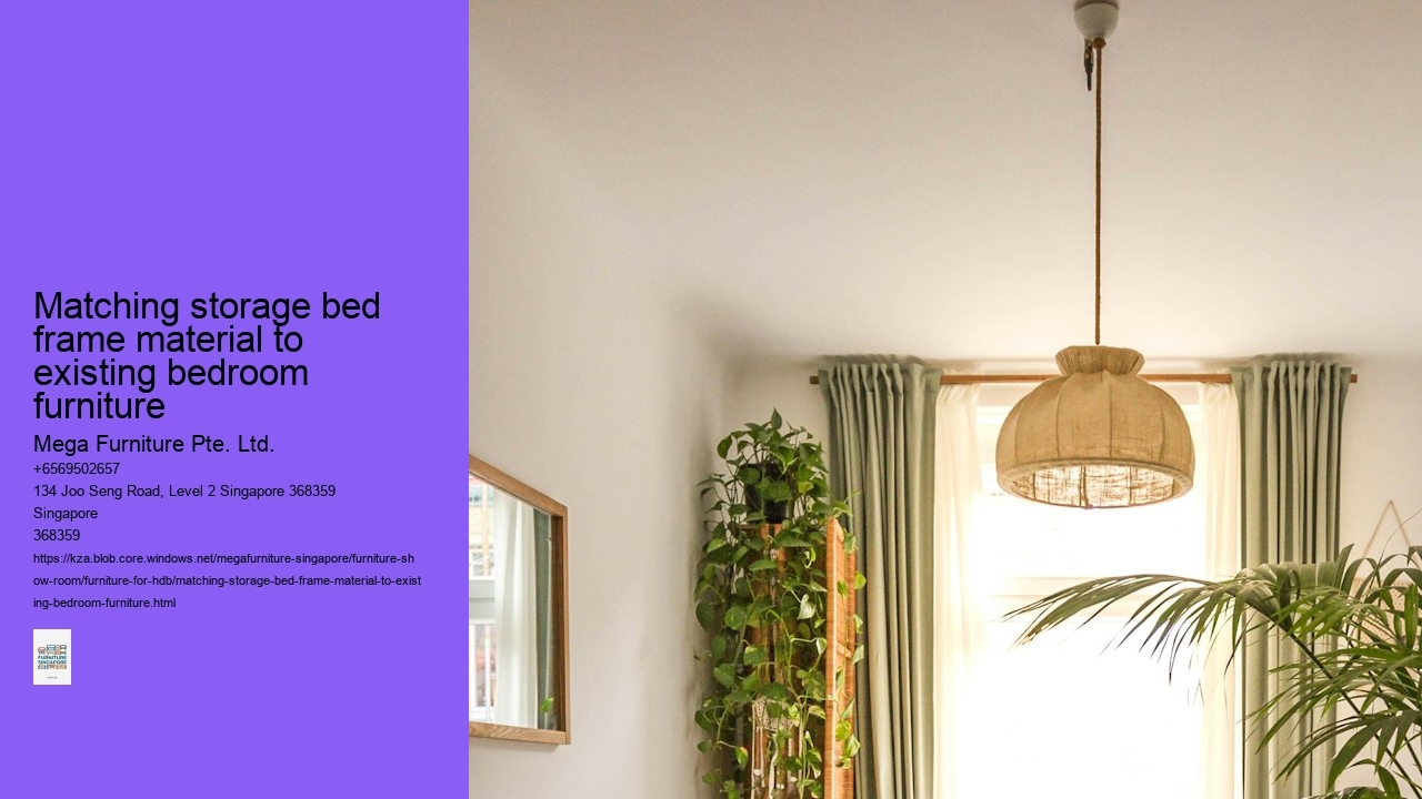 Matching storage bed frame material to existing bedroom furniture