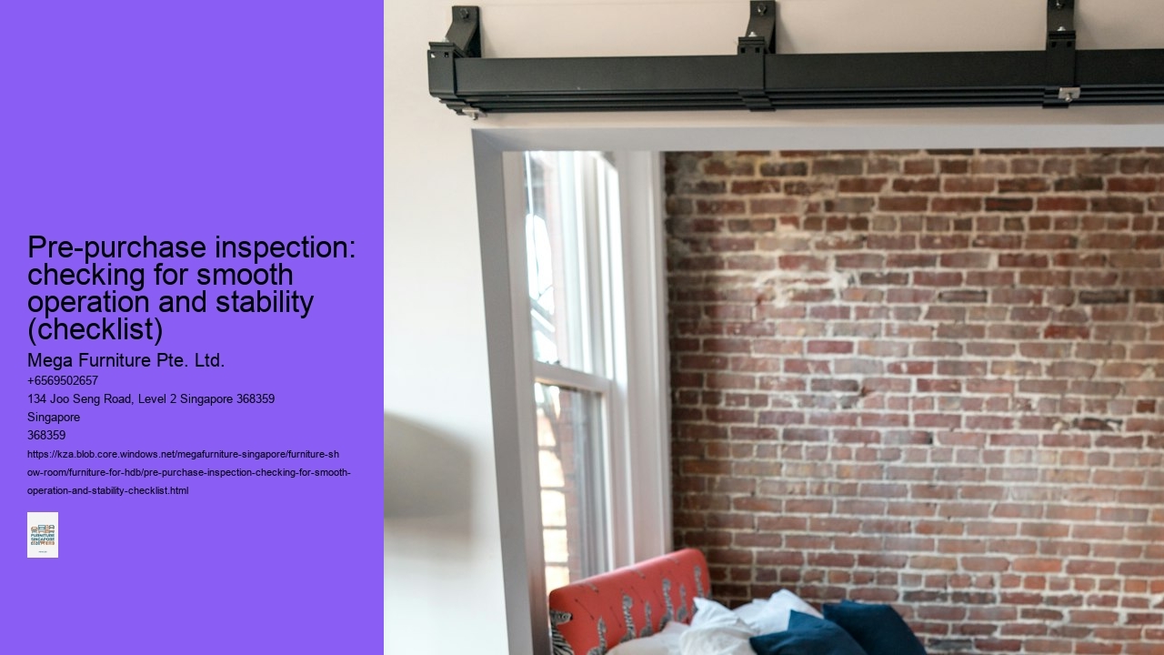 Pre-purchase inspection: checking for smooth operation and stability (checklist)
