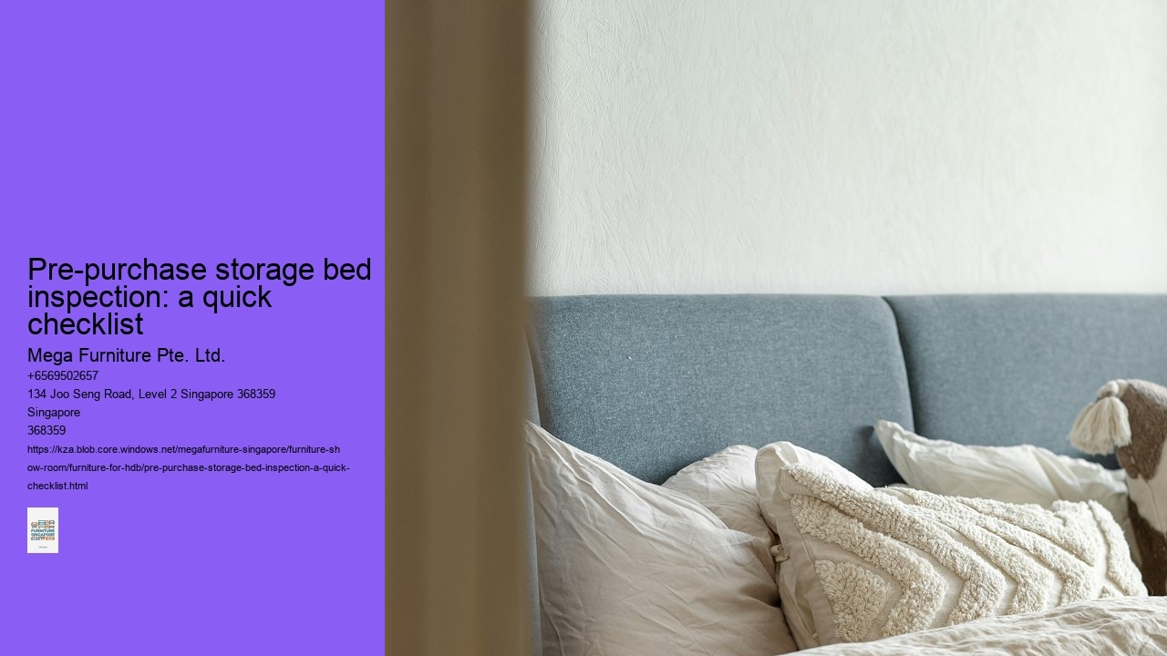 Pre-purchase storage bed inspection: a quick checklist