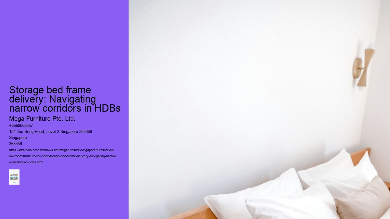 Storage bed frame delivery: Navigating narrow corridors in HDBs