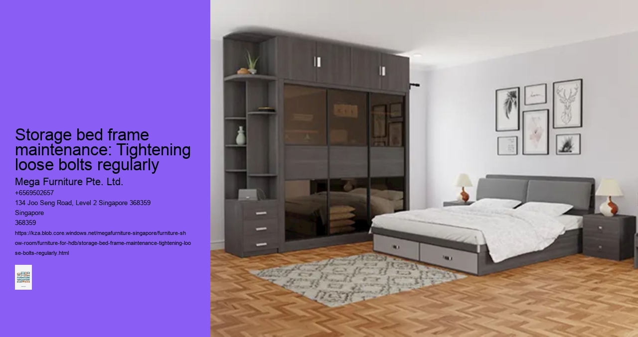 Storage bed frame maintenance: Tightening loose bolts regularly
