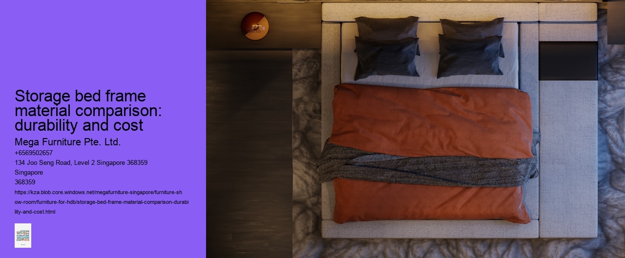 Storage bed frame material comparison: durability and cost