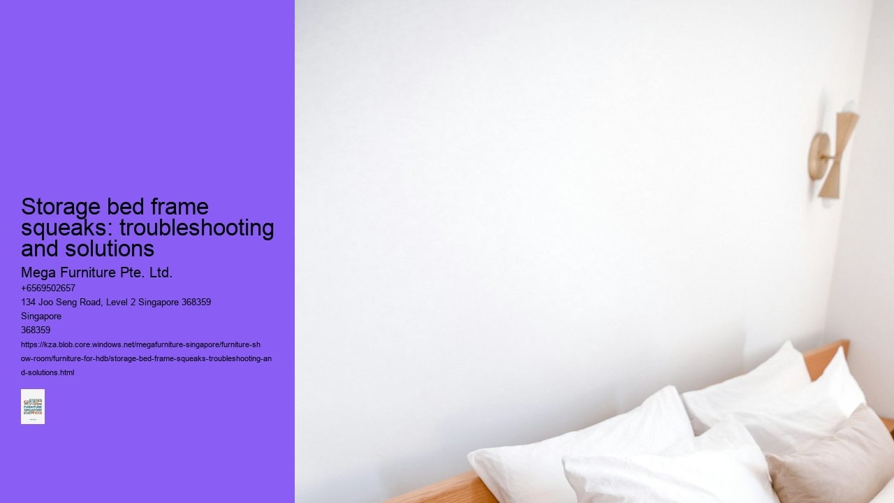 Storage bed frame squeaks: troubleshooting and solutions