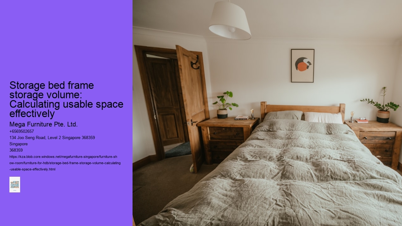 Storage bed frame storage volume: Calculating usable space effectively