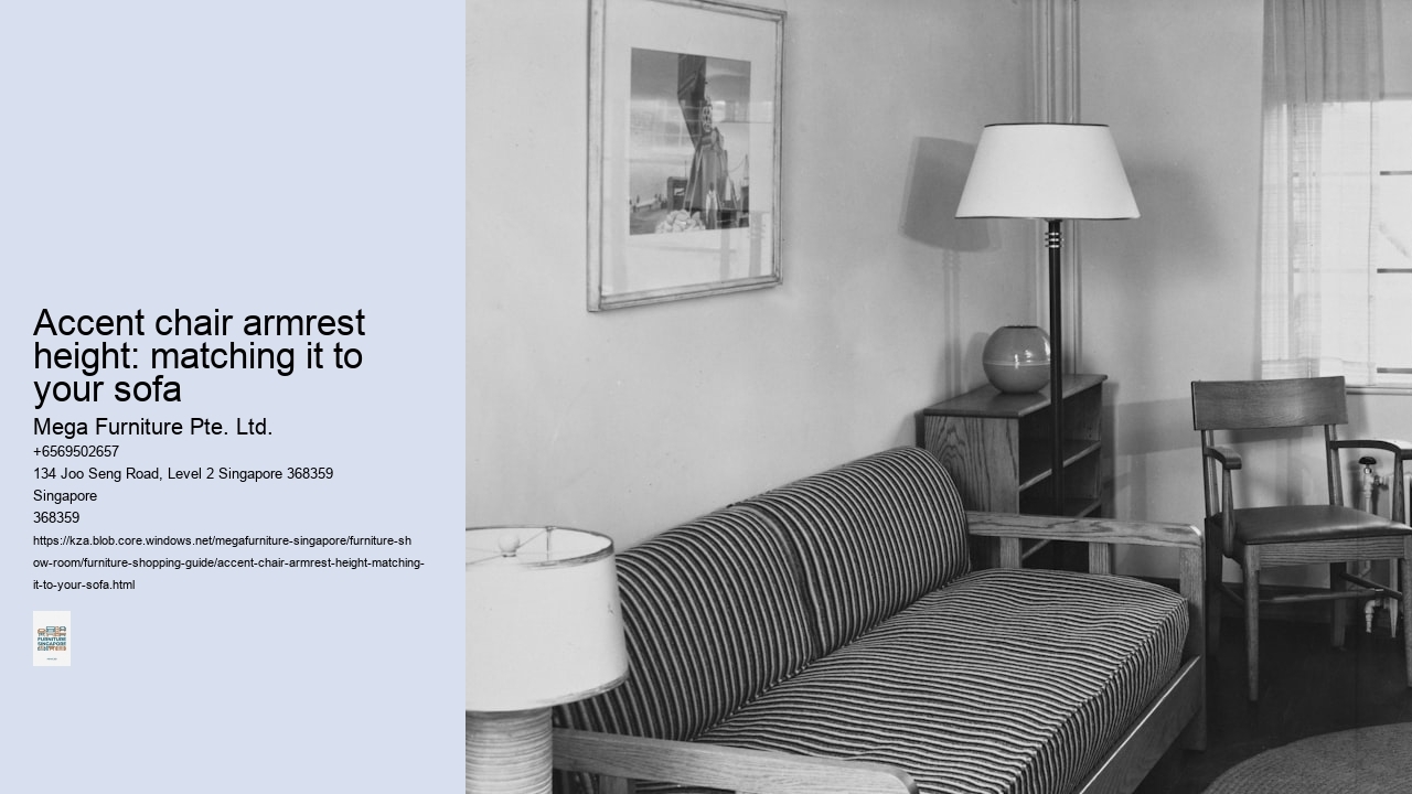 Accent chair armrest height: matching it to your sofa