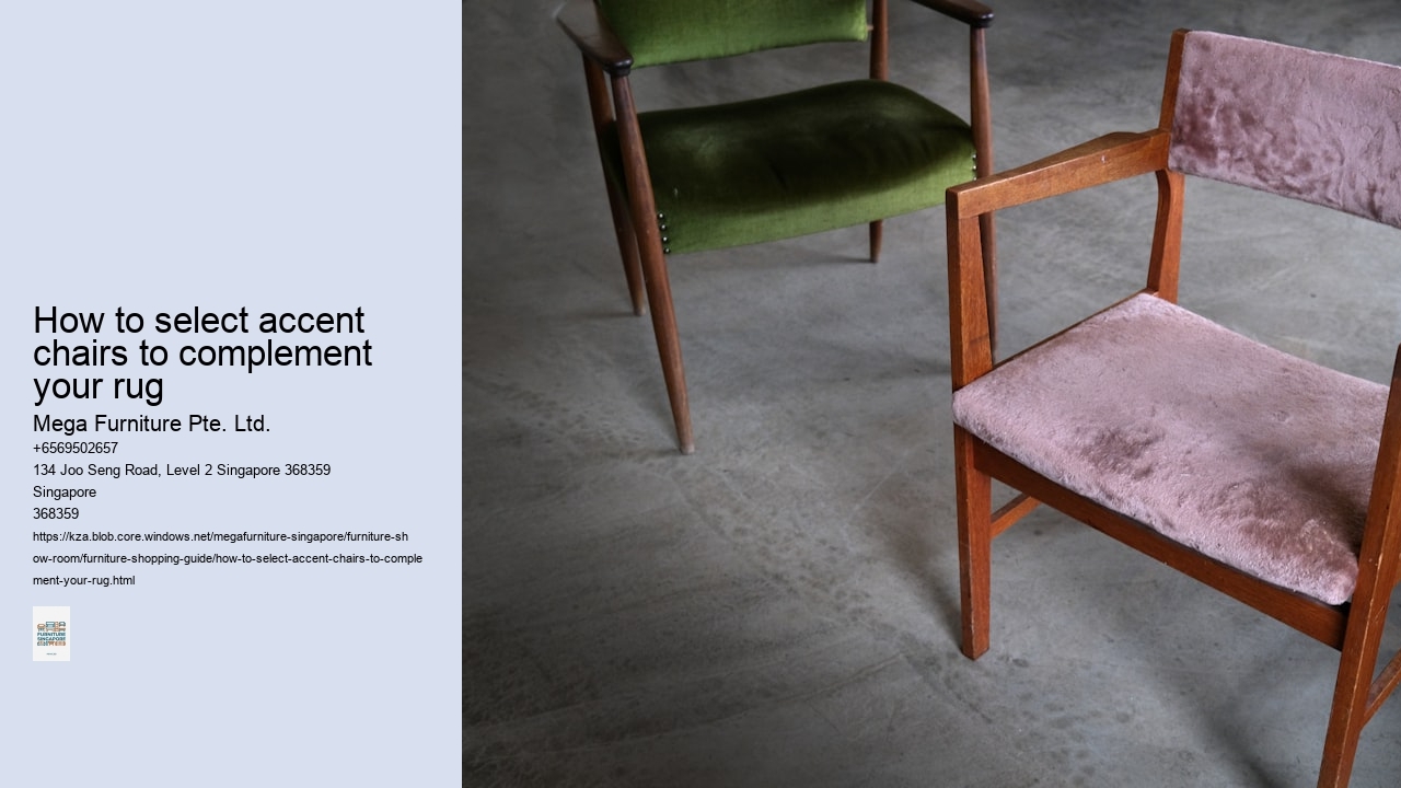 How to select accent chairs to complement your rug