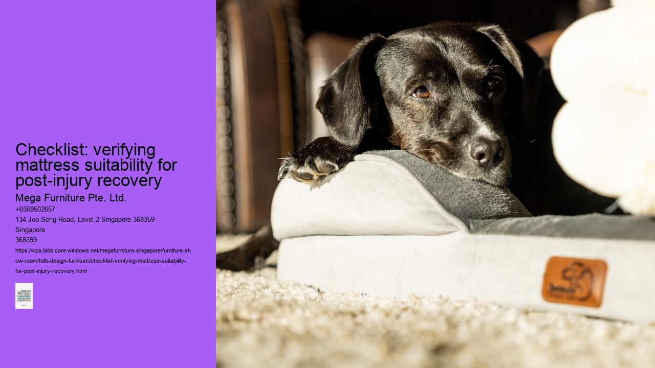 Checklist: verifying mattress suitability for post-injury recovery