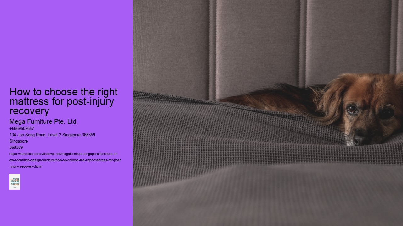 How to choose the right mattress for post-injury recovery
