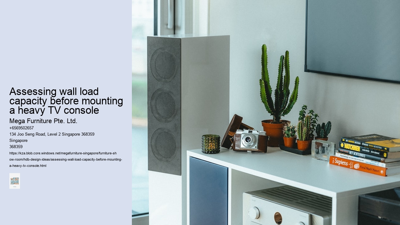 Assessing wall load capacity before mounting a heavy TV console