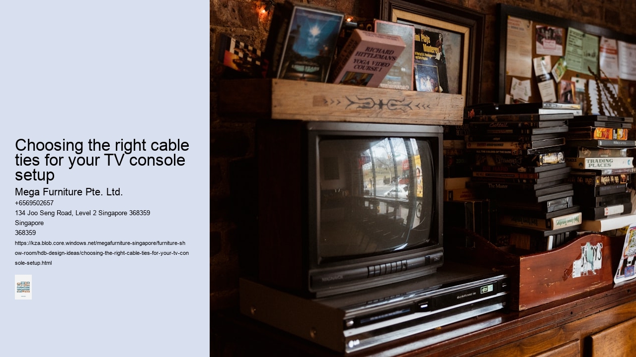 Choosing the right cable ties for your TV console setup