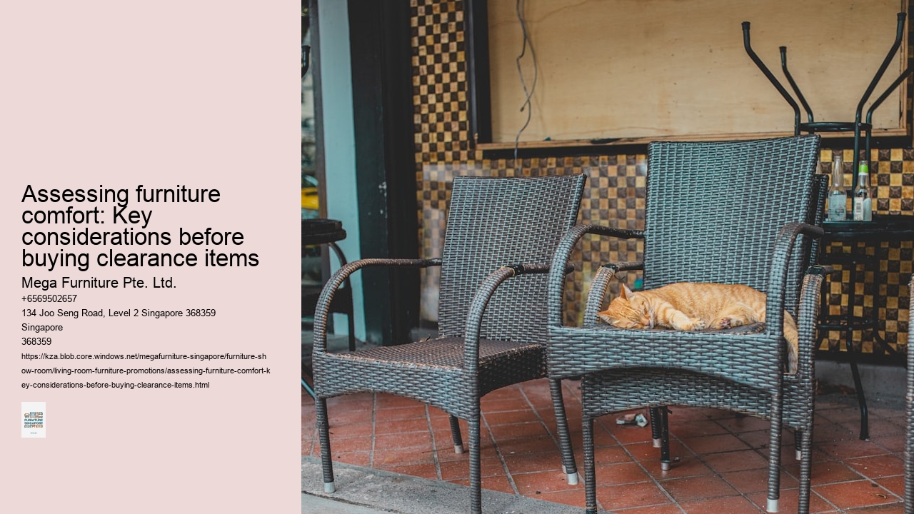 Assessing furniture comfort: Key considerations before buying clearance items