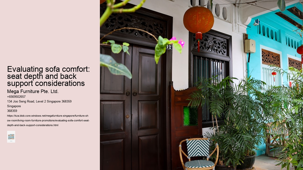 Evaluating sofa comfort: seat depth and back support considerations