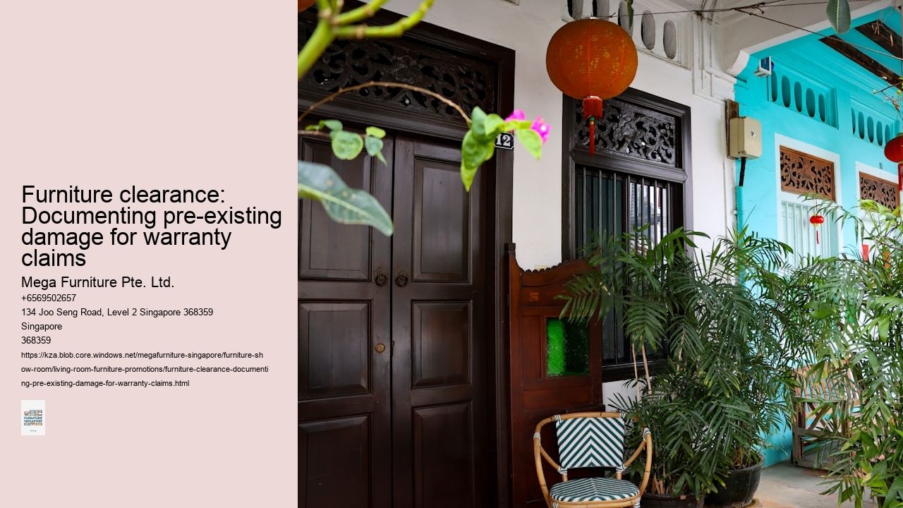 Furniture clearance: Documenting pre-existing damage for warranty claims