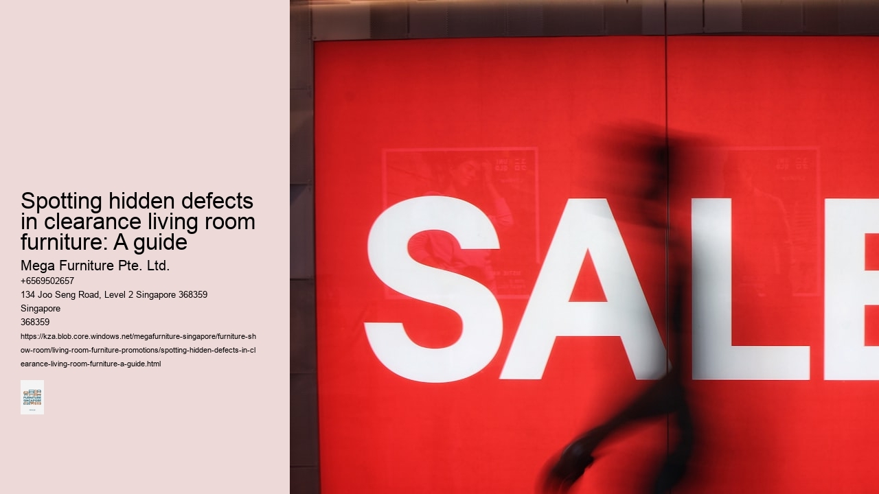 Spotting hidden defects in clearance living room furniture: A guide