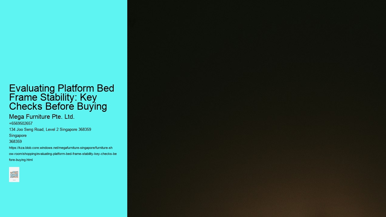 Evaluating Platform Bed Frame Stability: Key Checks Before Buying