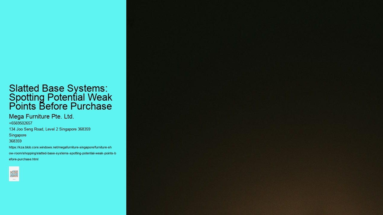 Slatted Base Systems: Spotting Potential Weak Points Before Purchase