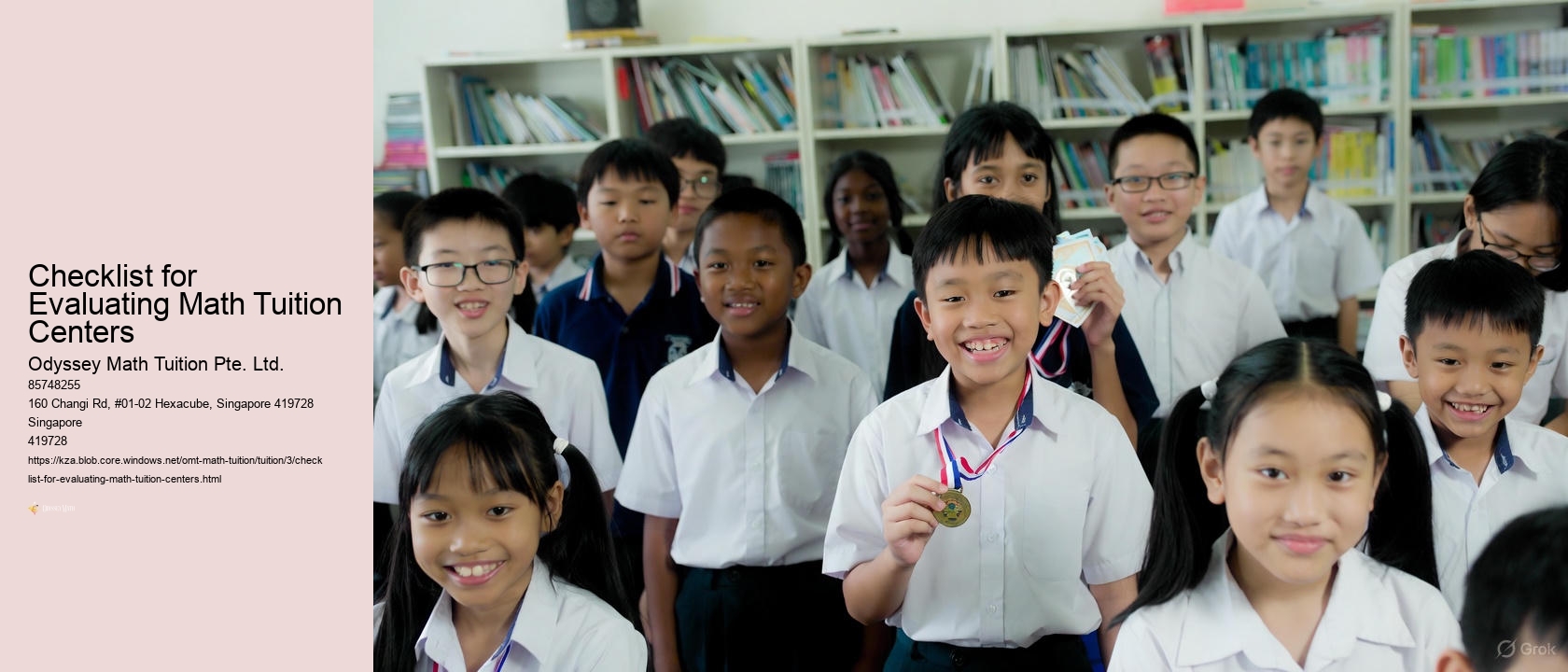 Checklist for Evaluating Math Tuition Centers
