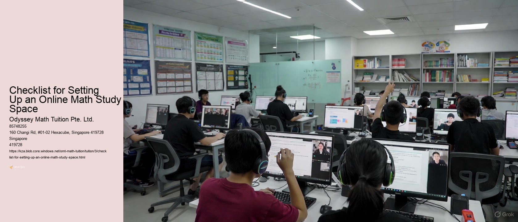 Checklist for Setting Up an Online Math Study Space