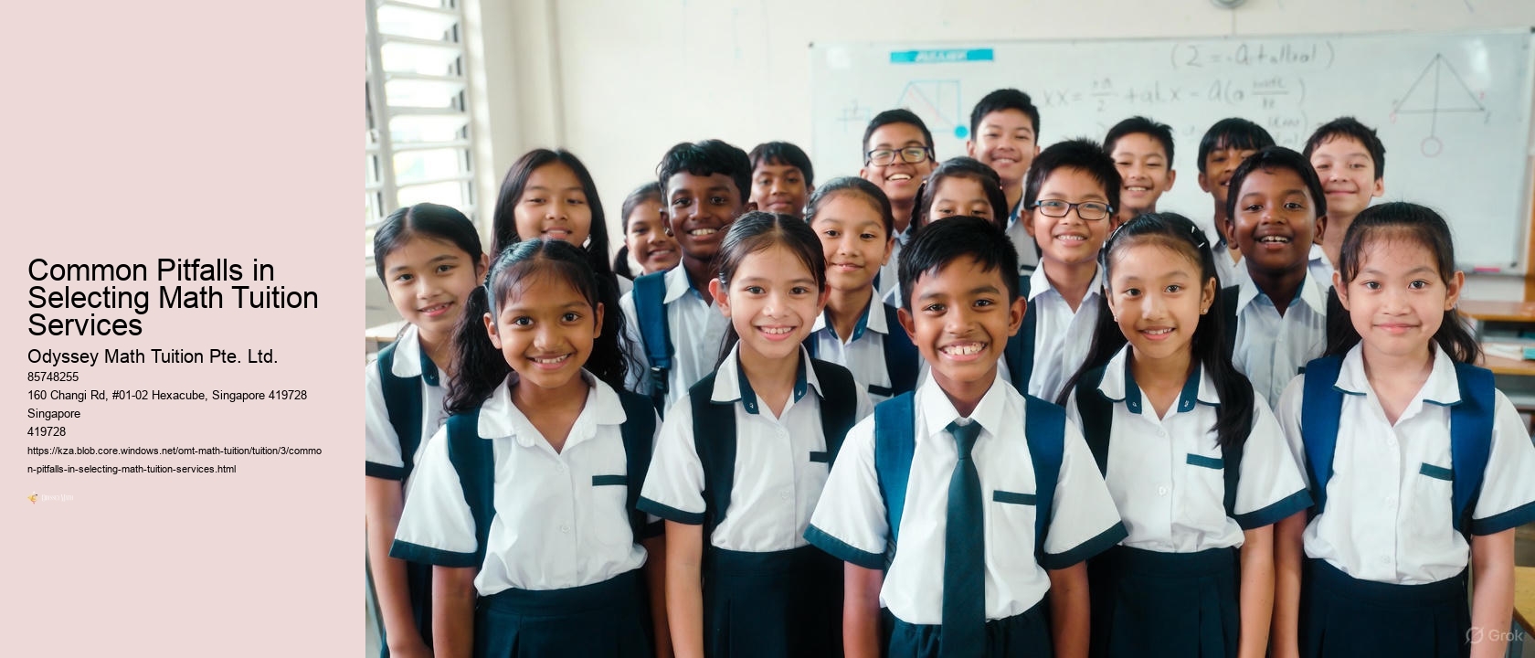 Common Pitfalls in Selecting Math Tuition Services