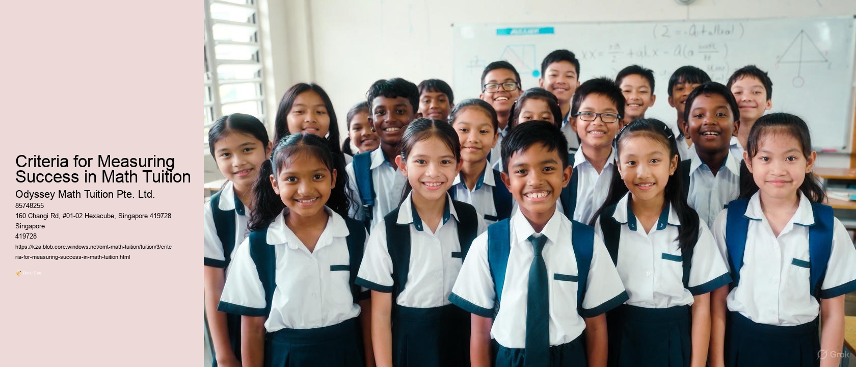 Criteria for Measuring Success in Math Tuition