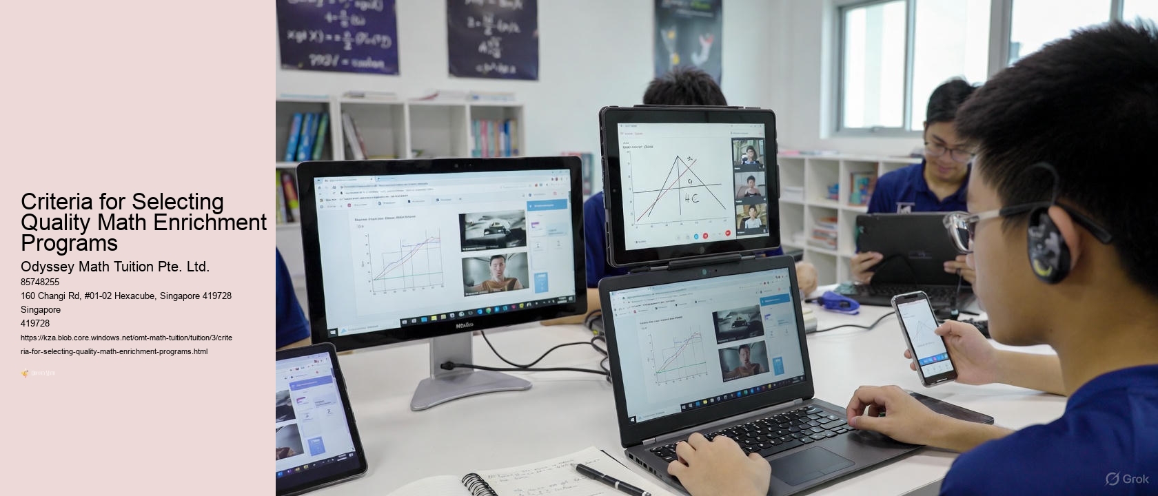 Criteria for Selecting Quality Math Enrichment Programs